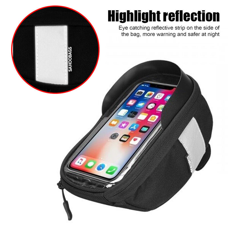 SAHOO Waterproof Bike Touch Screen Frame Front Tube Bag Pouch Cycling Equipment