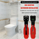 Foldable Double End Sink Installation Sleeve Magnetic 18 in 1 Water Pipe Wrench