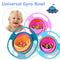 6pcs Silicone Baby Feeding Anti Brief Plates for Food Kids Tableware (Dark Red)