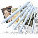 6Pcs White Pastel Charcoal Blender Stump Tortillon Drawing Pen Sketch J9G5