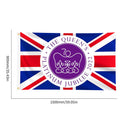 Platinum Jubilee Flag Polyester Queen Elizabeth Banner - British Decor (1) Newly