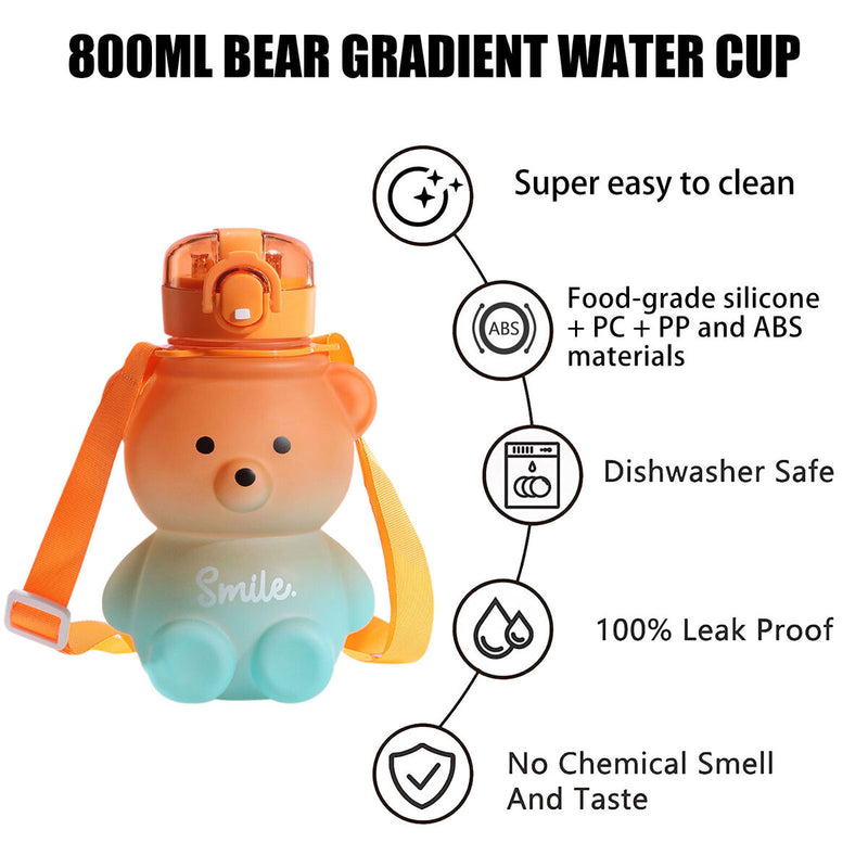 #A Plastic Cup Eye-catching Large-Capacity Straw Cup 800ml Leak-proof Waterproof