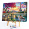Riverside Tower Oil Paint By Numbers Kit DIY Handpainted on Canvas Wall Art