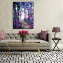 Painting By Numbers DIY Purple Grove Canvas Oil Wall Art Picture Ornaments Kit