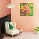 Diamond Painting 5D DIY piglet eating Full Round Drill Rhinestone Picture