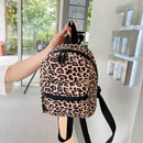 Women Retro Animal Pattern Printing Handbags Rucksack Casual Ladies Knapsacks