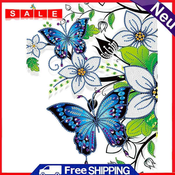 Diamond Painting Butterfly and Flower Partial Special Drill Rhinestone Kit