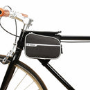 Bicycle Front Top Tube Frame Touch Screen Saddle Bag Phone Holder (Black) Newly