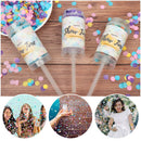 Birthday Festival Supplies Hand held Confetti Poppers Mini Push Confetti Tube
