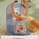 1100ml Straw Big Belly Water Cup Drinking Water Bottle w/ Stickers (Orange)