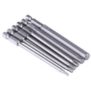 6pcs 100mm Length 1/4 Inch Hex Shank Magnetic Hexagon Head Screwdriver Bit Newly