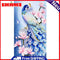 Blue Peacock Oil Paint By Numbers Kits DIY Handpainted on Canvas Wall Unframed