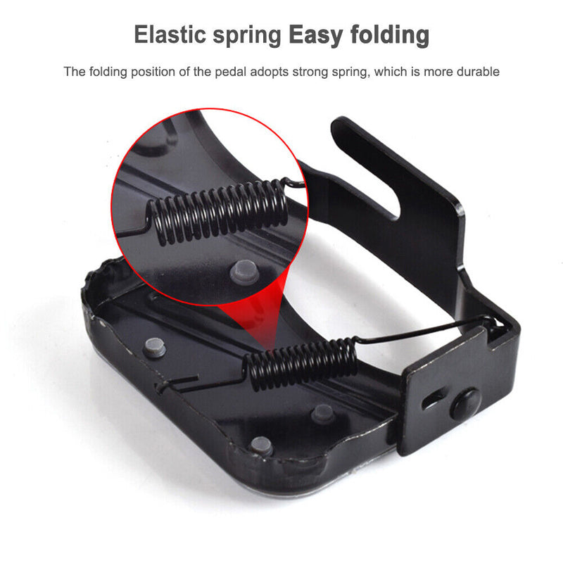 Anti-Slip Folding Footrest Bicycle Foot Pedals Rear for Electric Mountain Bike