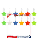 Safety Reflector Pendant Reflective Gear 12 Pieces Stars Pendant Keychain