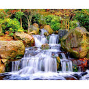 Kyoto Garden Flowing Water Oil Paint By Numbers Kit Frameless Drawing Picture
