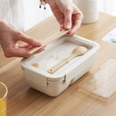 Microwave Lunch Containers Box with Compartments Food Container (Beige) Newly