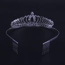 Bride Crystal Crown Heart-Shaped Headdress Romatic Elegant Luxury Jewelry