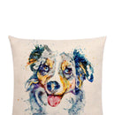 Cleanable Dog Puppy Print Pillowcase Anti-Fade Car Inner Seat Sofa Cushion
