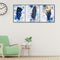Feather Abstract 3 Panels Oil Paint By Numbers Kits Canvas Drawing DIY Coloring