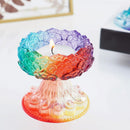 DIY Epoxy Mirror Creative Leaf Candle Holder Storage Base Mold Decor~