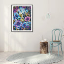 5D Diamond Painting Kit Pansy Full Round Drill DIY Mosaic Picture Home Decor