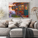Oil Painting By Numbers Acrylic Handmade Lakeside Scenery Digital Picture D