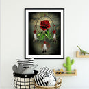 Flower Pattern Picture Acrylic Drawing Kit DIY Oil Paint by Numbers Room Deco