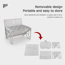 Portable Folding BBQ Grill Stove Outdoor Stainless Steel Barbecue Net Wood Stove