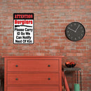 Retro Dual Color Warning Metal Plate Painting for Bar Tin Plaques Wall Sign