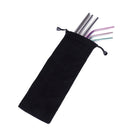 Reusable Straw Velvet Storage Bag Black Drawstring Pouch Jewelry Organizer Newly
