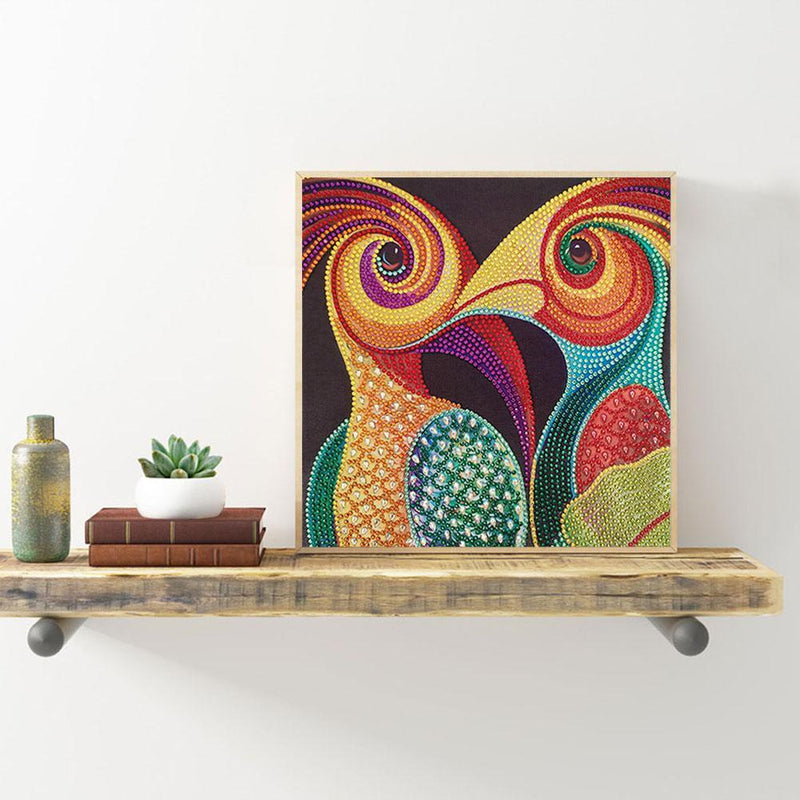 5D DIY Special-shaped Diamond Painting Cross Stitch Embroidery (D1067 Bird)