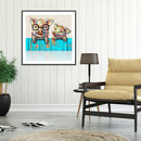 5D DIY Full Drill Diamond Painting Pig Cross Stitch Mosaic Kit Bedroom Wall Arts