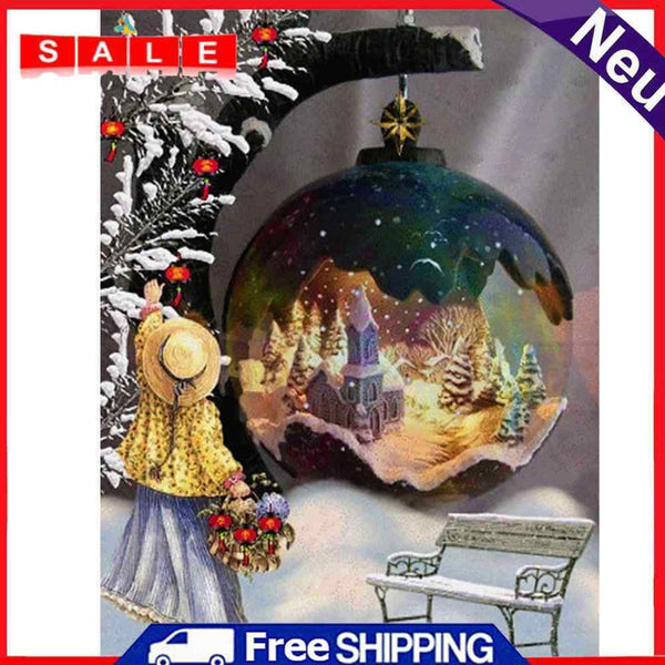 5D DIY Diamond Painting Crystal Ball Girl Full Round Drill Mosaic Art Picture