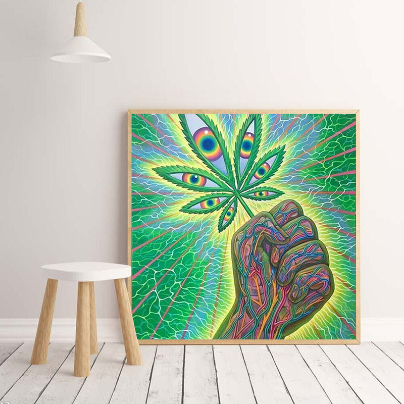5D DIY Full Drill Diamond Painting Leaf Embroidery Mosaic Kits Home Wall Art