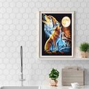 Handmade Wolf 5D DIY Full Round Diamonds Drill Drawing Kits for Home Bedroom