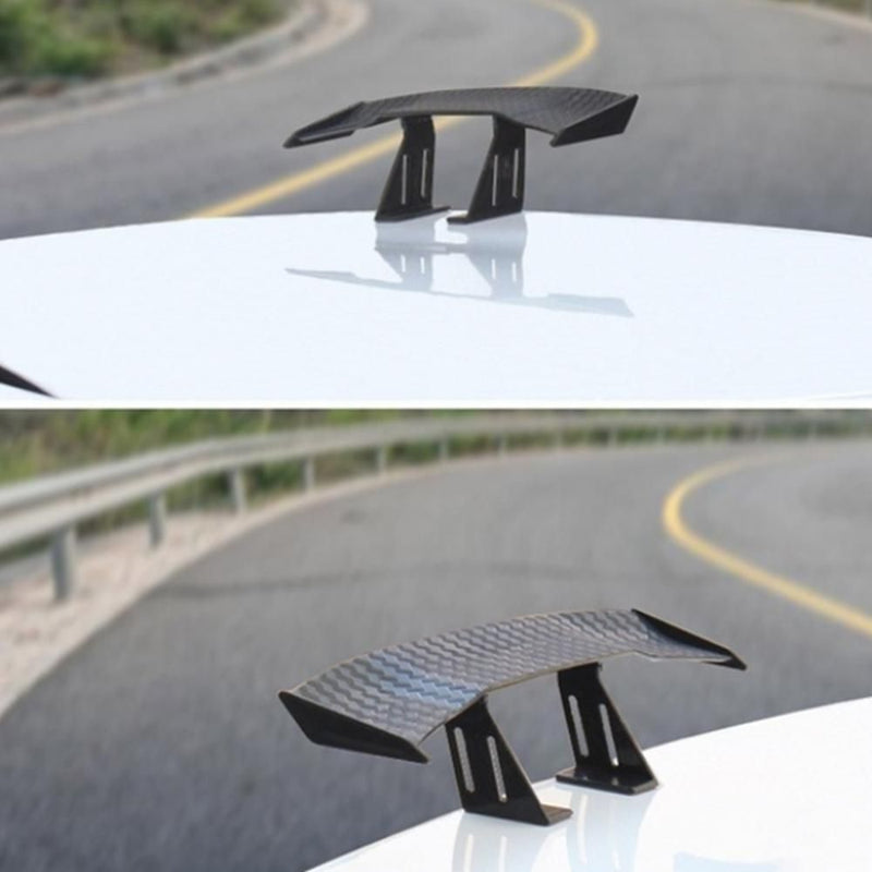 Black Auto Supply Mini Spoiler Rear Trunk Wing Carbon Fiber Car Tail Decoration