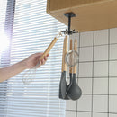 Rotated Kitchen Hooks Adhesive Wall Door Clothes Bag Hanger Racks (Black) Newly