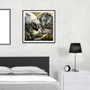 5D DIY Full Drill Diamond Painting Cross Stitch Embroidery (White Wolf)