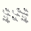 Black Heart Pattern Removable Waterproof Temporary I5D3 Tattoo Stickers B3B3