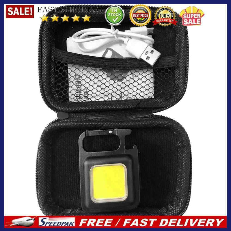 COB LED Mini Keychains Flashlight 400lm Waterproof Torch for Outdoor Camping