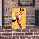 Rust Free UV Protected Metal Women Sign Bar Wall Home Poster (9222 (3)) Newly
