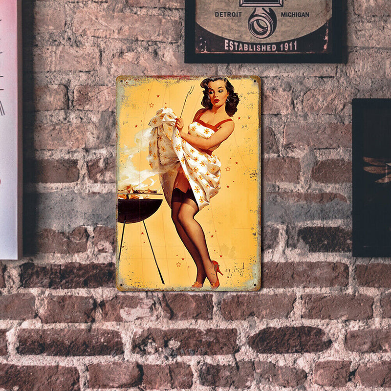 Rust Free UV Protected Metal Women Sign Bar Wall Home Poster (9222 (3)) Newly