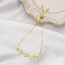 Crystal Adjustable Women Fashion Jewelry Flower Bracelet Bangle Luxury