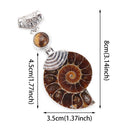 Conch Shell Stone Pendant Tiger Eye Stone Beads Ammonite Fossil Stone Pendant