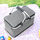 Outdoor Picnic Pouch Basket Large Capacity Folding Travel Camping Storage Box
