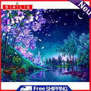 Painting By Numbers Kit DIY Night Scene Hand Painted Canvas Oil Art Picture Gift