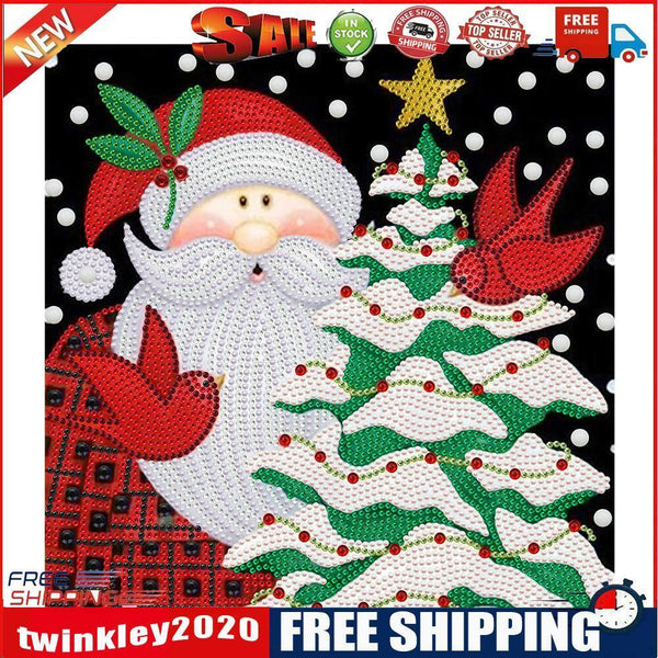 2PCS Diamond Painting Partial Special Drill Christmas Picture of Rhineston