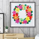 5D DIY Colorful Wreath Part Special Drill Diamond Painting Mosaic Artwork Newly