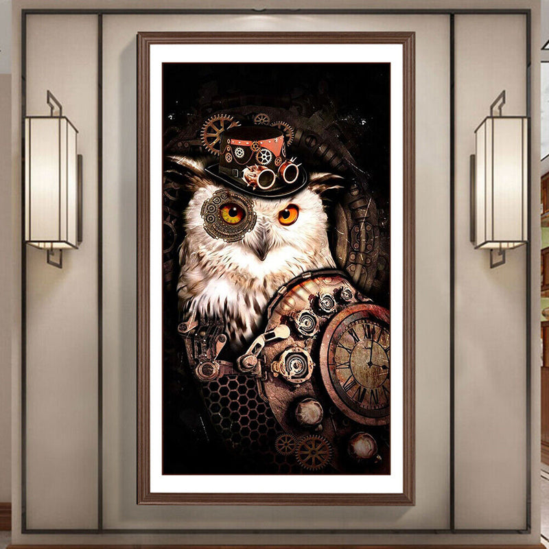 Full Round Drill Diamond Painting Owl Mosaic Kits Picture Rhinestone Artwor