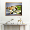 #A Tiger Oil Paint By Numbers Kit DIY Acrylic Painting on Canvas Wall Art Pict